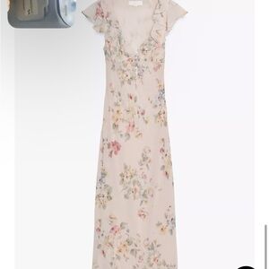 Zara Cream Floral Maxi Dress